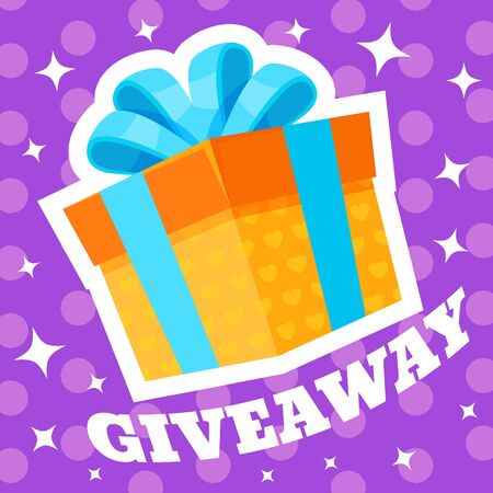 Colorful free - giveaway gift. Promotion and advertising to attract customers.のイラスト素材