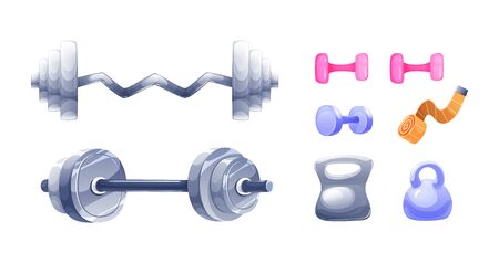 Equipment for strong muscles, slim figure, fitness exercise or yoga.のイラスト素材