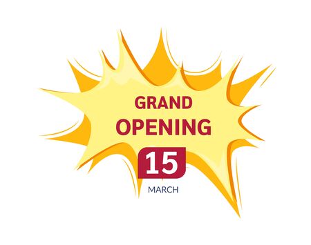 Grand opening label typography graphic design. Grand opening invitationのイラスト素材