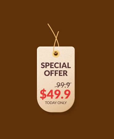 Advertising wobbler labels. Wobblers for sale with hot price and special offer. Discount price tags for promotion vectorのイラスト素材
