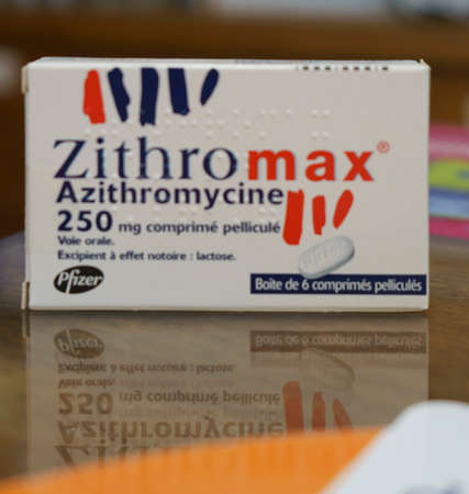 ZITHROMAX Azithromycin is the first macrolide antibiotic from the group of azalides. Azithromycin is derived from erythromycin by the addition of a nitrogen atom in the lactone ring of erythromycin A, making this lactone ring a 15 atom ringのeditorial素材