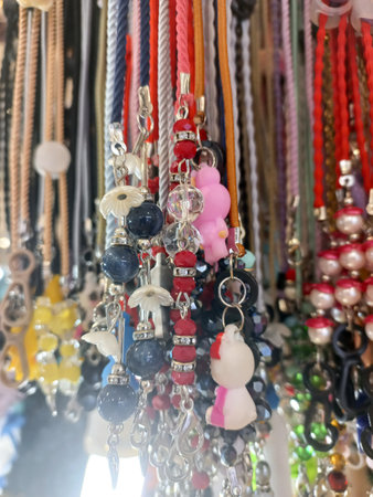 April, 23 2023, various types of necklace accessories with cute shapes that are sold in the marketの写真素材