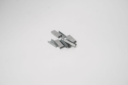 The contents of the stapler are collected severally on a white background