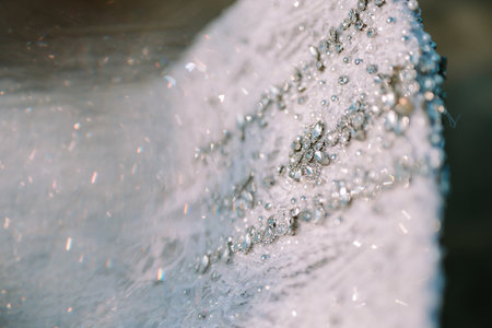 Elegant white gown paired with beautiful high heels, perfect for a sophisticated lookの写真素材