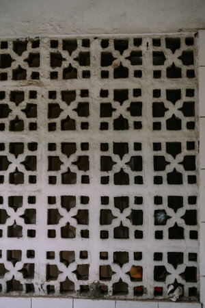 Close-up of a patterned ventilation block.