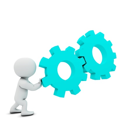 3d gearsの写真素材