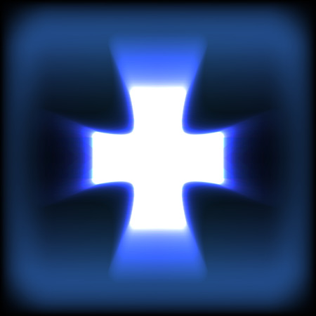 Abstract burning orange Glow Cross. の写真素材