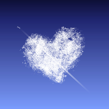 Cloud in the form of a heart のイラスト素材