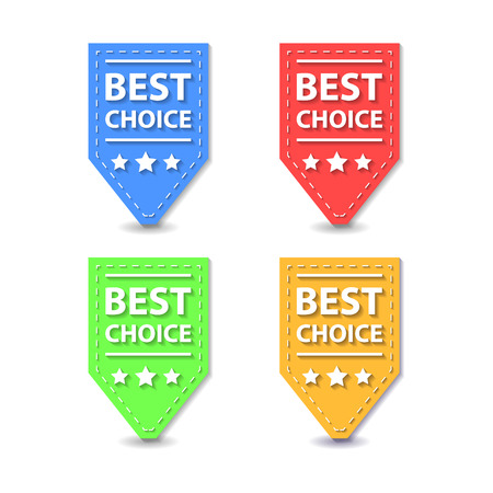 Set of Flat Best Choice Labels  Vector illustration Eps 10のイラスト素材
