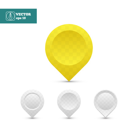 Set of Map Pointers isolated. のイラスト素材