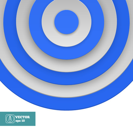 Blue Target on white background. のイラスト素材
