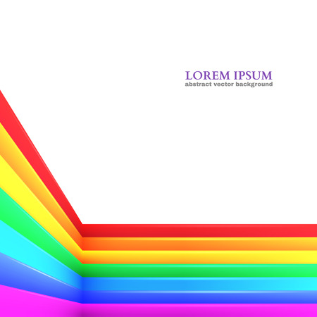 Abstract Colorful Lines on white Background. Vector Illustrationのイラスト素材