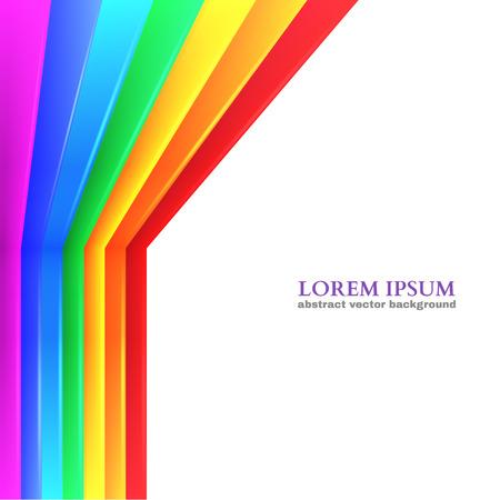 Abstract Colorful Lines on white Background. Vector Illustrationのイラスト素材