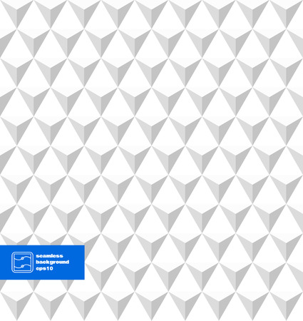 Abstract White Seamless Triangles Background. Vector illustrationのイラスト素材