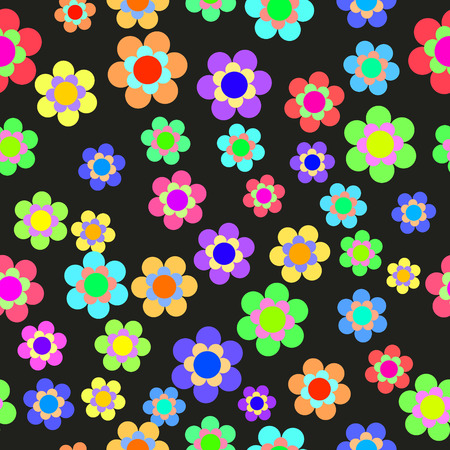 Abstract Colorful Floral Seamless Pattern. Vector illustrationのイラスト素材