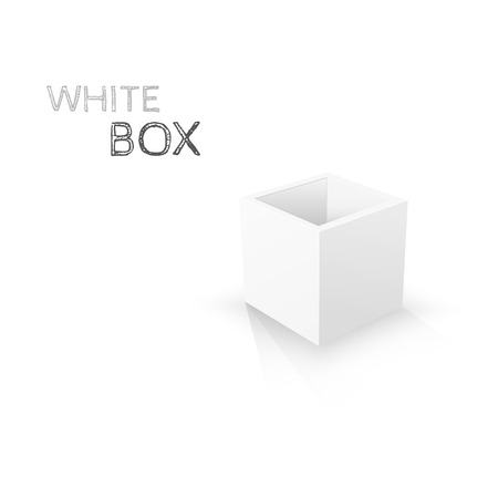 White Box isolated on white background. Vector illustrationのイラスト素材