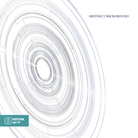 Abstract Technology rotation lines Background. Vector illustrationのイラスト素材