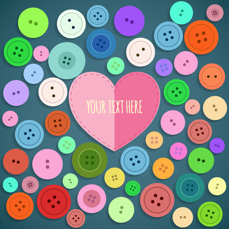 Colorful Sewing Buttons Seamless Pattern. Vector illustrationのイラスト素材