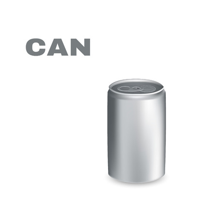 Aluminium Can isolated on white background. Vector illustrationのイラスト素材