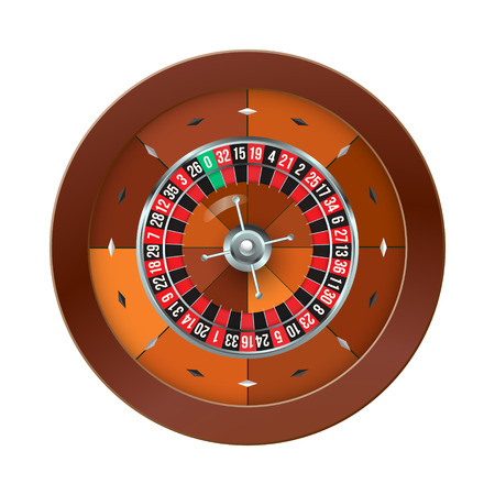 Casino Roulette isolated on white. Vector illustrationのイラスト素材
