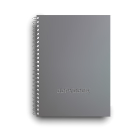 Copybook isolated on white background. Vector illustrationのイラスト素材