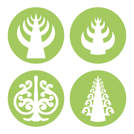 Tree of Life. Sign Design element. Vector illustrationのイラスト素材