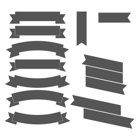 Set of Ribbons Design elements. Vector illustrationのイラスト素材