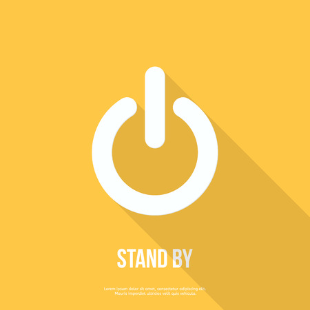 On Off switch icon. Power symbol. Flat design. vector illustrationのイラスト素材