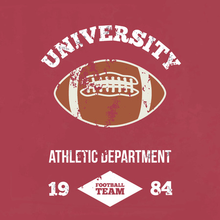 University football athletic dept. - Vintage print for sportswear apparel in custom colorsのイラスト素材