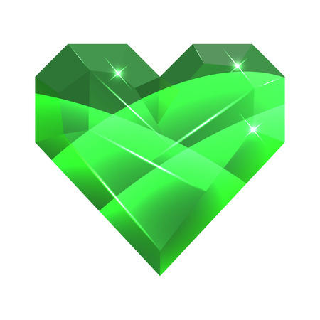 Abstract Valentine Card. Heart Gem. Vector illustrationのイラスト素材