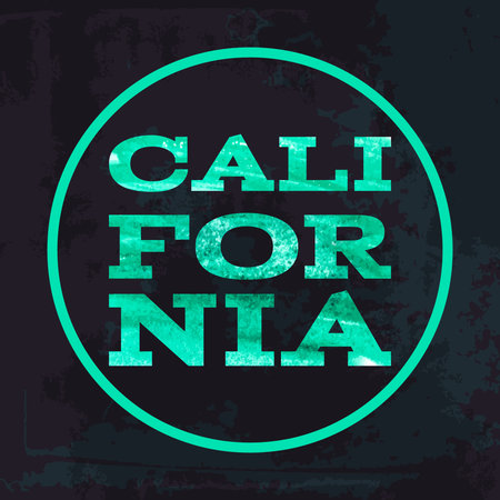 California surf typography t-shirt graphics vectors illustrationのイラスト素材