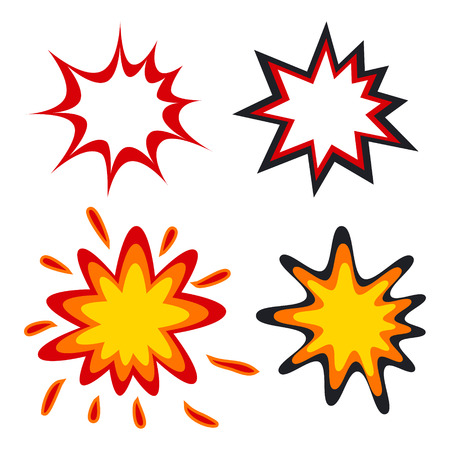 Comic speech bubbles in pop art style vector illustrationのイラスト素材