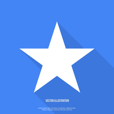 Star icon , Vector illustration flat design with long shadowのイラスト素材
