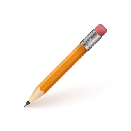 Pencil Isolaed on White Background Vector Illustrationのイラスト素材