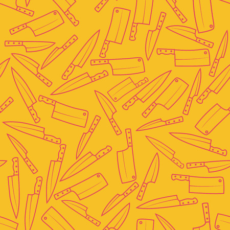 Kitchen Knives Seamless Pattern Background Vector illustrationのイラスト素材