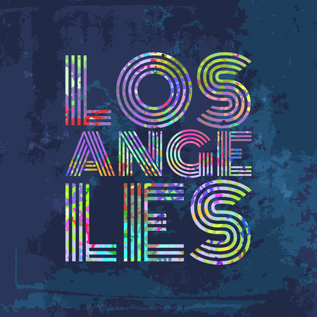 Los Angeles - Artwork for wear in custom colors.のイラスト素材
