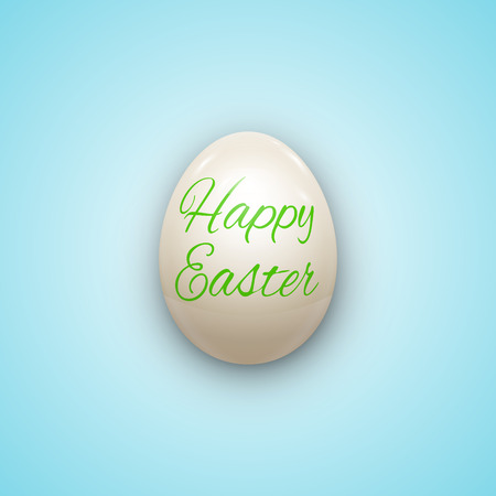 Easter Egg witnh Text Isolated on White Vector illustrationのイラスト素材
