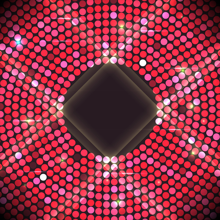 Disco party background. Ball, nightclub and nightlife, bright and shine sphere, vector illustrationのイラスト素材