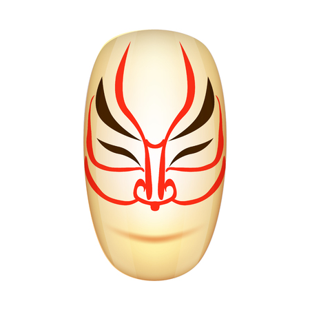 Traditional Japan Mask Kabukiのイラスト素材