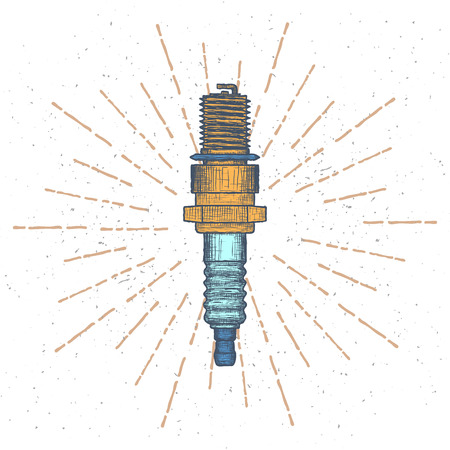Spark plug icon.のイラスト素材