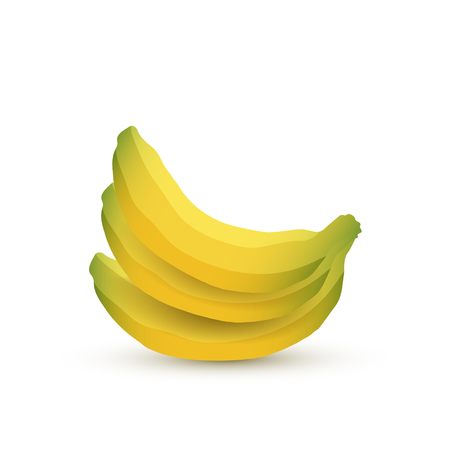 Colorful Banana Fruits on White Background. Vector illustrationのイラスト素材