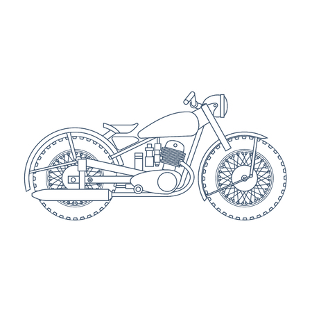 Vintage Motorcycle design template.のイラスト素材