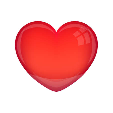 red heart valentine on white background vector for love illustrationのイラスト素材