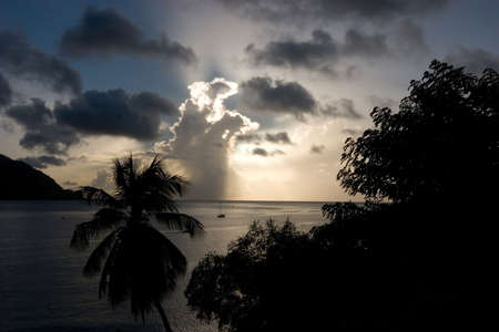 Carribean sunsetの写真素材