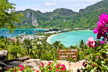 Phi Phi island view point on the mountainのeditorial素材