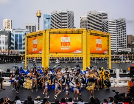 SYDNEY-OCTOBER 3  Latin dancer performed dancing at Darling harbour fiesta festival in Sydney ,Australia on 3 October 2012 Dancer from Latin America come to join the festival のeditorial素材