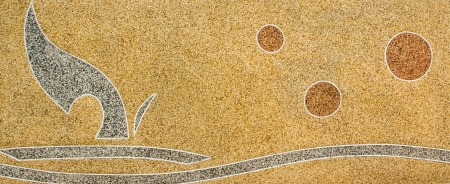 stone wall close up texture in construction の写真素材