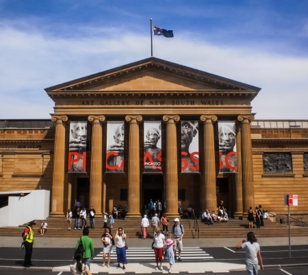 Sydney-January 7 : Exhibition of Picasso painting at Art gallery of New South Wales in Sydney,Australia on January 7,2012. Art gallery of New South Wales is the biggest art gallery in Sydney.のeditorial素材
