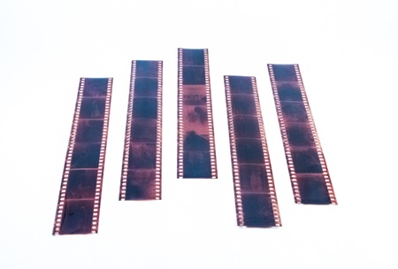 camera film on the white background.の写真素材