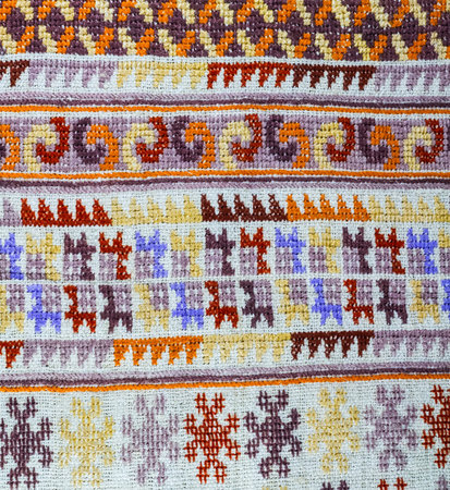 Handmade tribe textile style close up texture .